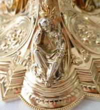 Solid silver gilt antique French Gothic Chalice.